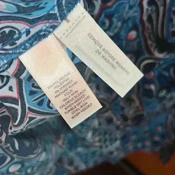 Loft Electric Sapphire Baroque Print Midi Dress Blue Size Small Side Slit - Picture 8 of 12